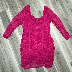 Pink lace dress